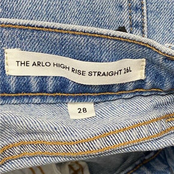 Aritzia Denim Forum The Arlo High Rise Straight Jeans Blue — Size 28, 26L - Picture 12 of 12